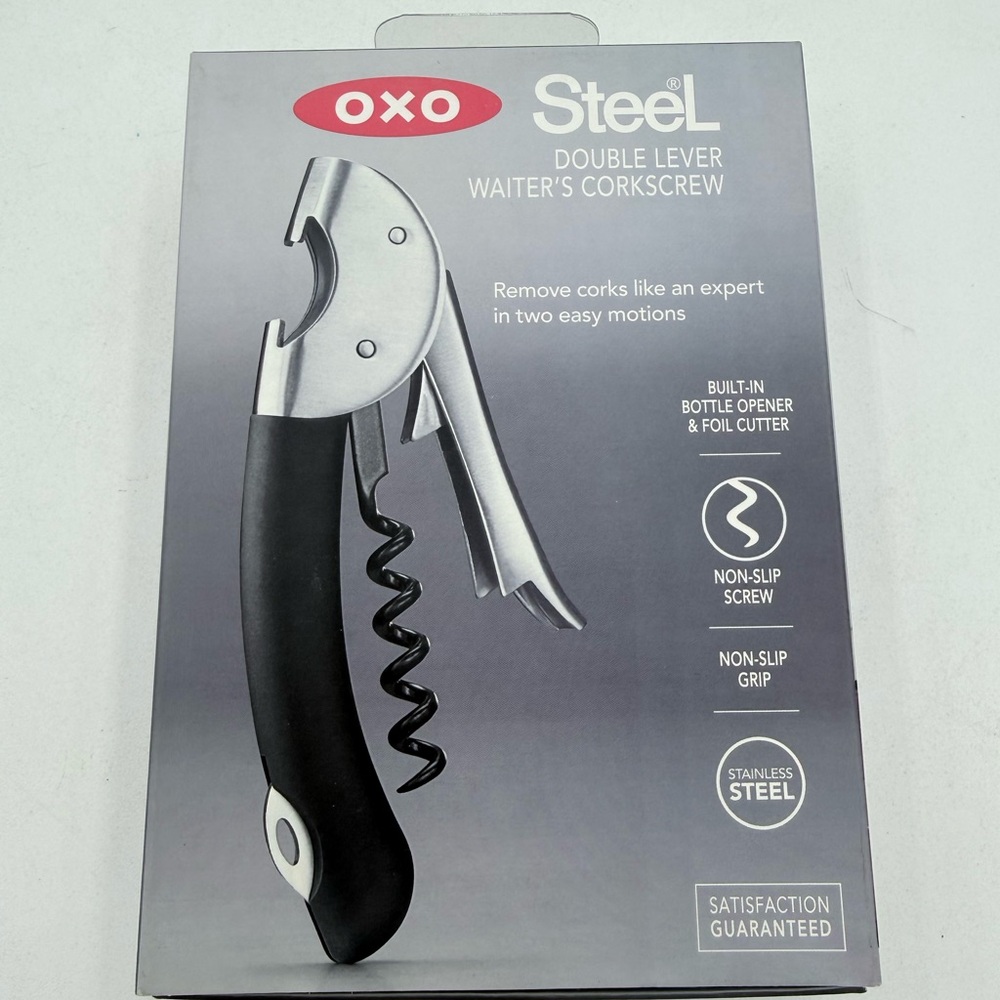 OXO Steel Corkscrew with Non-Slip Grip